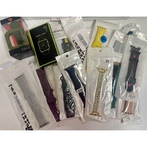 Lot Of 28 Apple Watch Bands Mixed Sizes & Styles All New